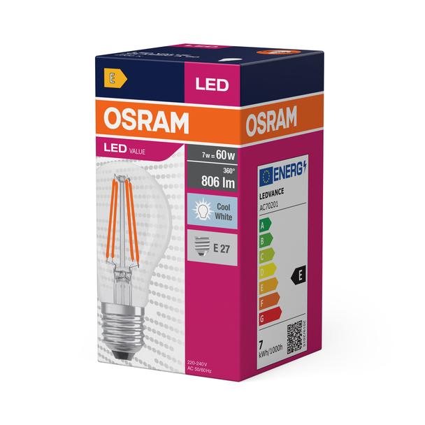 Lampa LED VALUE Classic A60 non-dim Filament 7W 840 E27