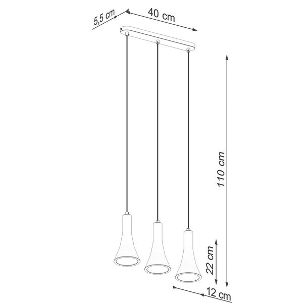 Sollux Lampa wisząca REA 3L beton SL.1225