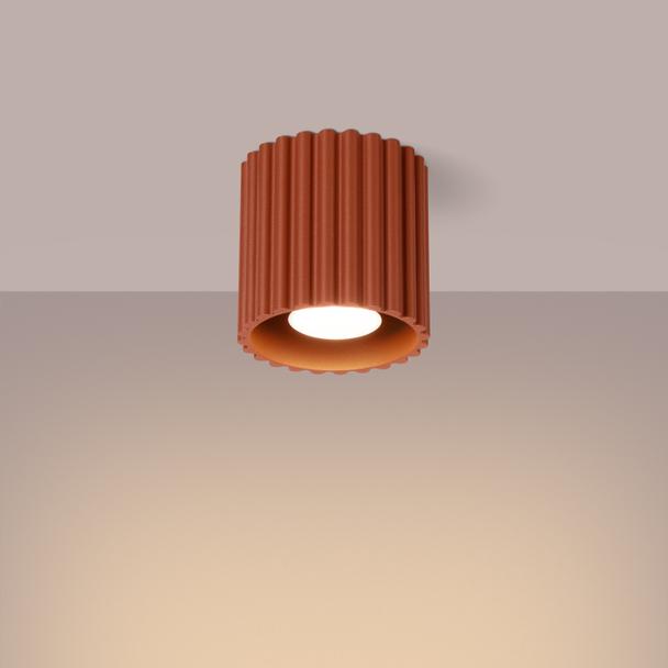 SOLLUX Plafon AURA 1 ochra czerwona GU10 ; SL.1799