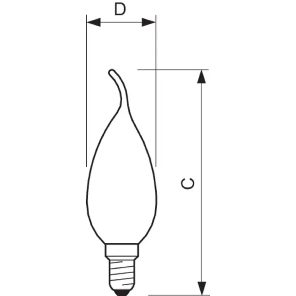 Żarówka LED świeczka 2W=25W 250lm 2700K barwa ciepła LEDCandle 2-25W E14 B35 827 9,29001E+11 PHILIPS