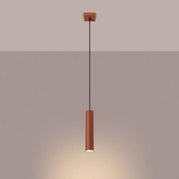 Sollux Lampa wisząca LAGOS 1 ochra czerwona SL.1489