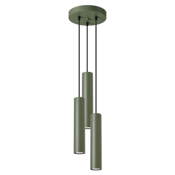 Sollux Lampa wisząca LAGOS 3P zielona oliwka SL.1487