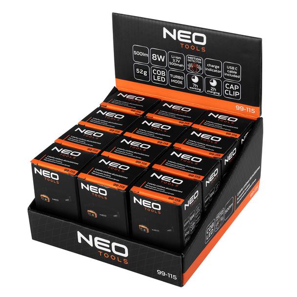 Latarka czołowa akumulatorowa 500 lm USB COB LED NEO TOOLS GTX 99-115 GTX Poland