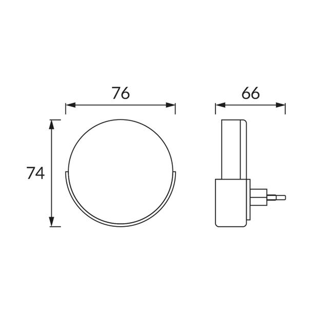 Lampka wtykowa LED BEZA LED 1W C 03896 IDEUS