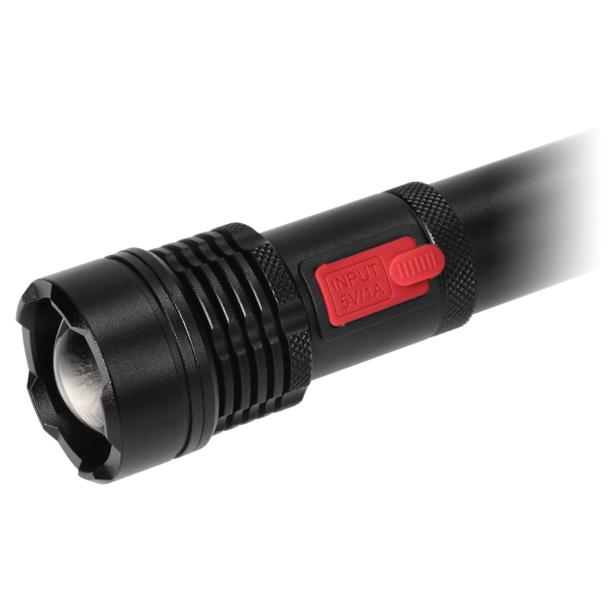 Latarka LED COB 12W z zoomem i akumulatorem 2200 mAh LT-12 ORNO