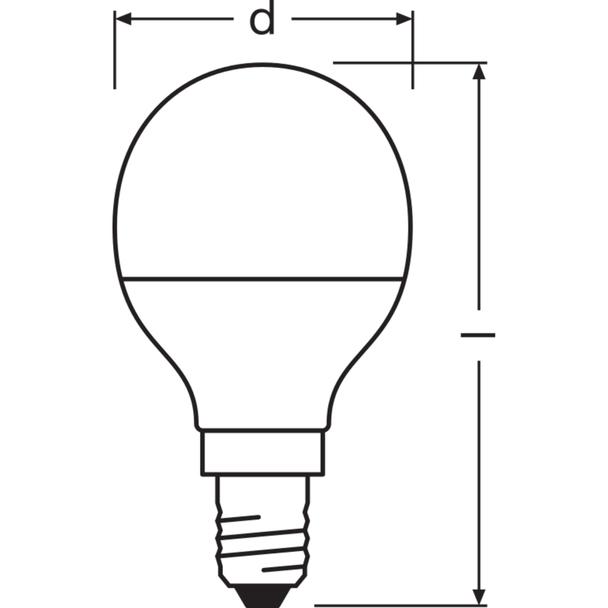 Żarówka LED x3 P45 Kulka E14 4.9W = 40W 470lm 4000K Neutralna 150° BASE Osram