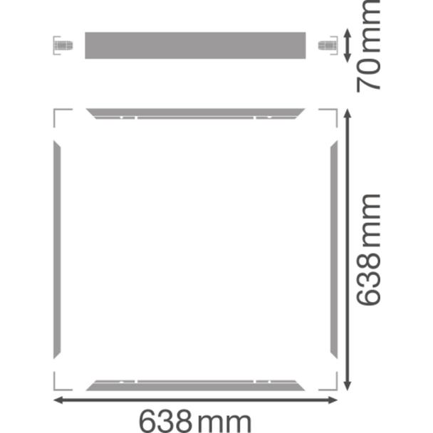 Ramka o wysokości 70mm do montażu powierzchniowego PANEL 625 SURFACE MOUNT KIT H70 VALUE