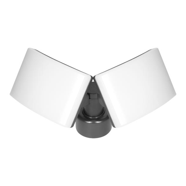 TOS DUO LED 2x20W podwójny naświetlacz ogrodowy z PIR 2x1600lm IP65 neutralna biel 4000K PC szary AD-NL-6603GLR4 ORNO