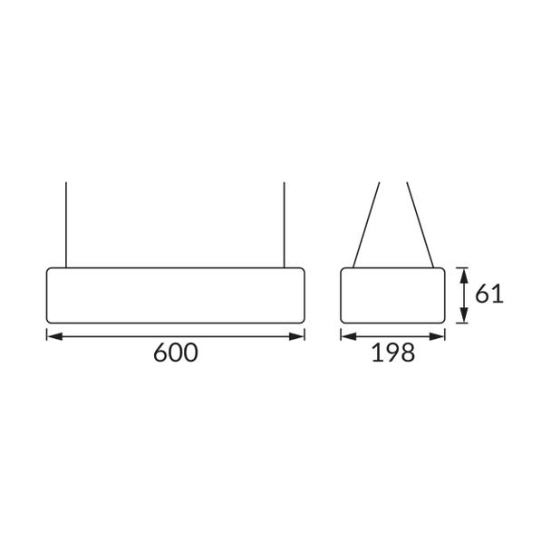 Wisząca oprawa oświetleniowa SMD LED FLARA LED 24W WHITE 4000K 03631 IDEUS