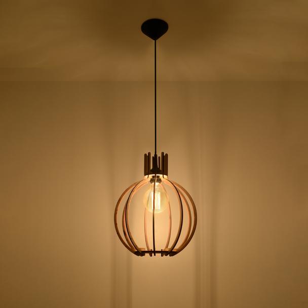 Sollux Lampa wisząca ARANCIA naturalne drewno SL.0391