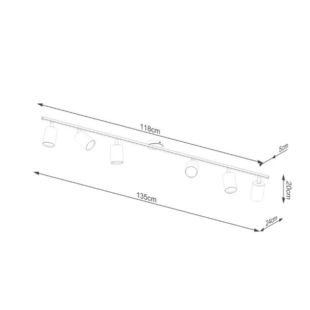Sollux Plafon LEMMI 6L czarny SL.1169