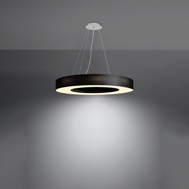 Sollux Żyrandol SATURNO SLIM 70 czarny SL.0754
