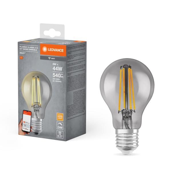 Lampa LED SMART+ WiFi CL A Smoke DIM 44  6W/825 E27