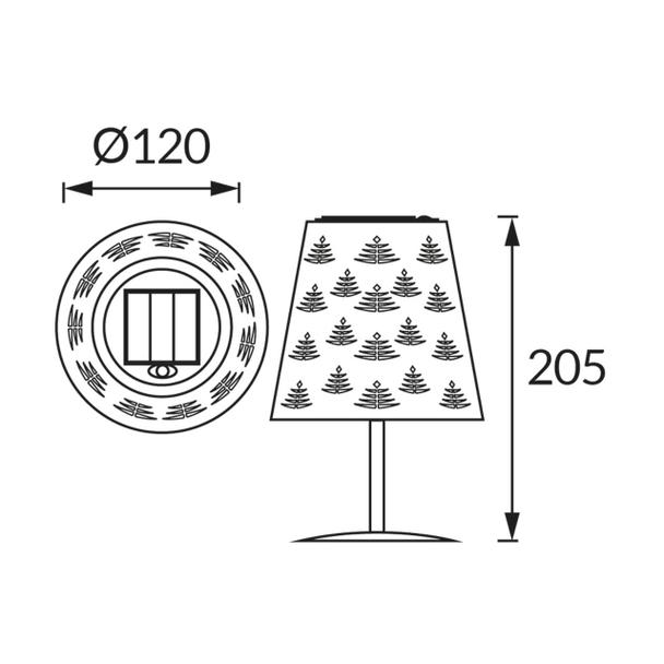 Lampa solarna na taras LED LUDA LED 20 0,2W beżowa CW 04608 IDEUS
