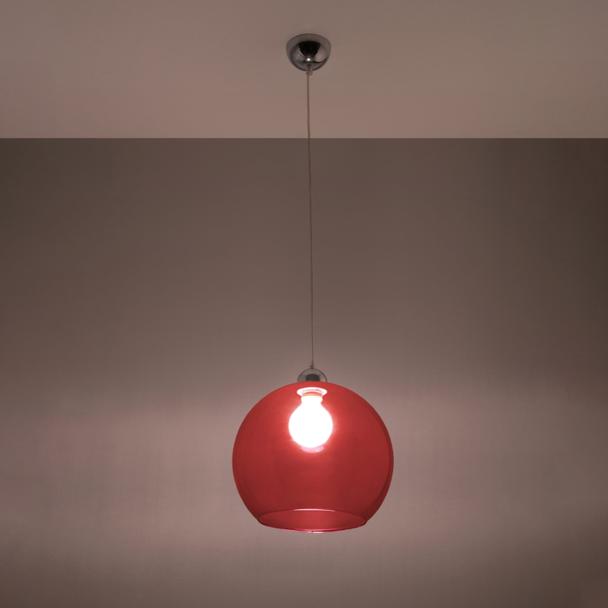 Sollux Lampa wisząca BALL czerwona SL.0253