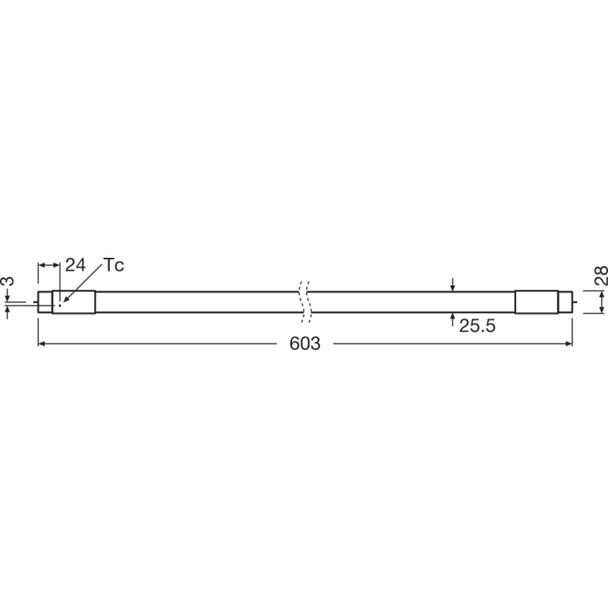 Tuba LED T8 PRO 600mm 7,5W 830 20-40V HF
