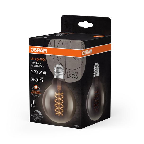 Lampa LED Vintage 1906 SMOKE 95 dim 7,8W/818 szkło przezroczyste E27