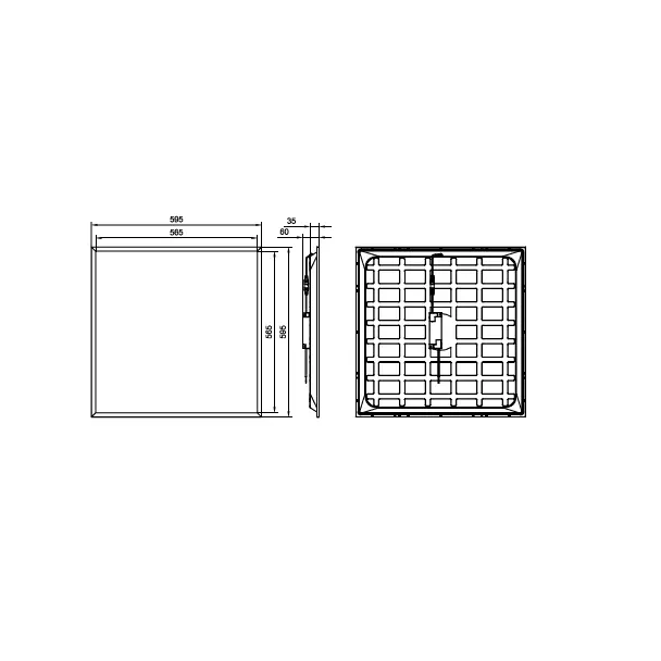 Panel LED Ledinaire RC065B G5 UGR19 34W 4100lm IP20/40 4000K barwa neutralna 41S/ 840 PSU W60L60 OC 9,11402E+11 PHILIPS