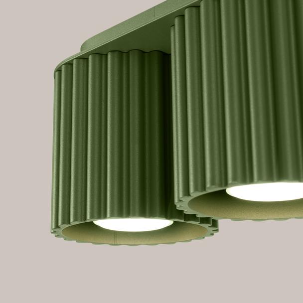 SOLLUX Plafon AURA 2 zielony oliwkowy GU10 ; SL.1795