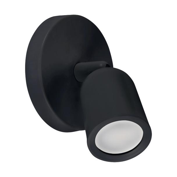 Oprawa ścienno-sufitowa BOGNA GU10 1C BLACK 03983 IDEUS