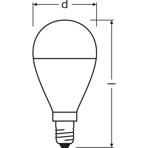 Lampa LED VALUE Classic P60 non-dim plastik 7,5W 827 E14