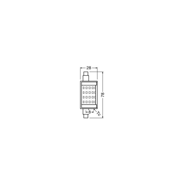 LAMPA LED LINE 78mm 75D 9,5W/827 230V R7S 6X1