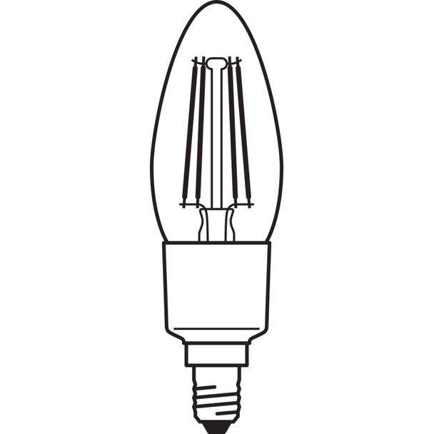 Lampa LED SMART+ WiFi CL B Filament szkło przezroczyste DIM 40 4W/827 E14