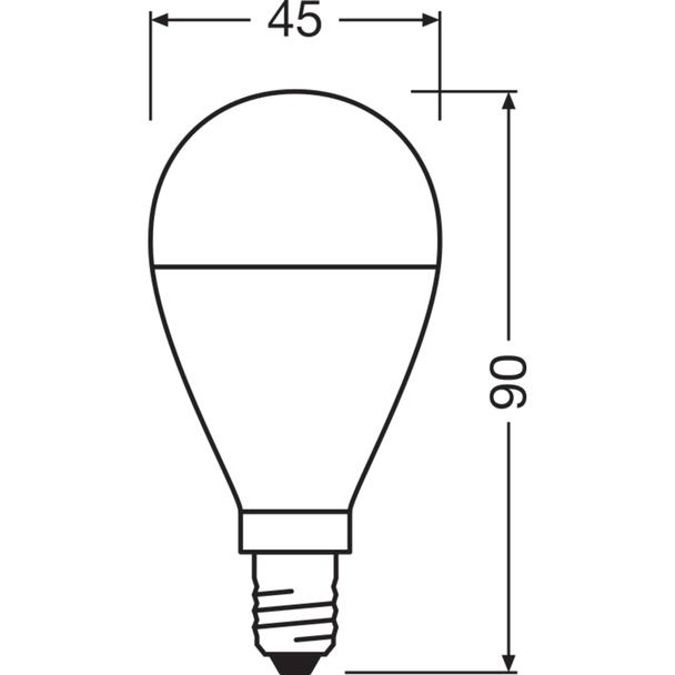 Lampa LED VALUE Classic P60 non-dim plastik 7,5W 827 E14