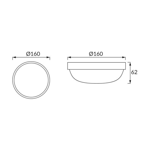 Plafoniera hermetyczna LED MARKUS LED C 7W 4500K 03510 IDEUS