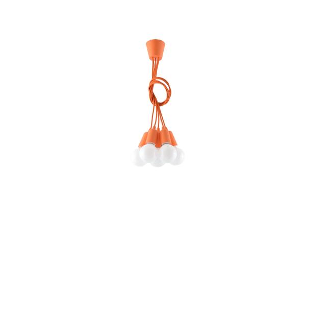 Sollux Lampa wisząca DIEGO 5 pomarańczowy SL.0586