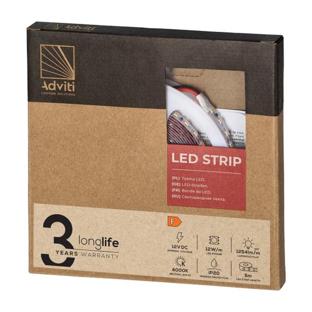 Taśma LED 12V Samsung chipset 2835 120L/m 12W/m IP20 4000K 5m AD-TL-6492L4 ORNO