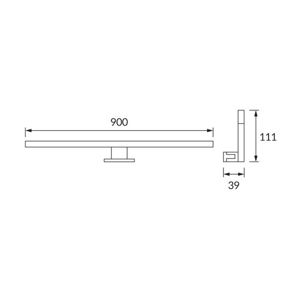 Oprawa łazienkowa kinkiet ROXANA LED 15W 4000K chrom 03750 IDEUS