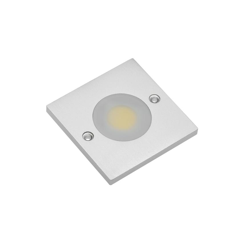 GTV OPRAWA LED COB JOVITA KWADRATOWA, 3W, 12V DC, 1X COB, CIEPŁY BIAŁY, 150cm PRZEWÓD Z MINIAMP (2 WKRĘTY) LD-KJVCOB-CB GTV Poland