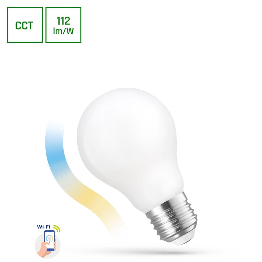 LED GLS 5W COG 230V CCT+DIMM MILKY Wi-Fi SpectrumSMART
