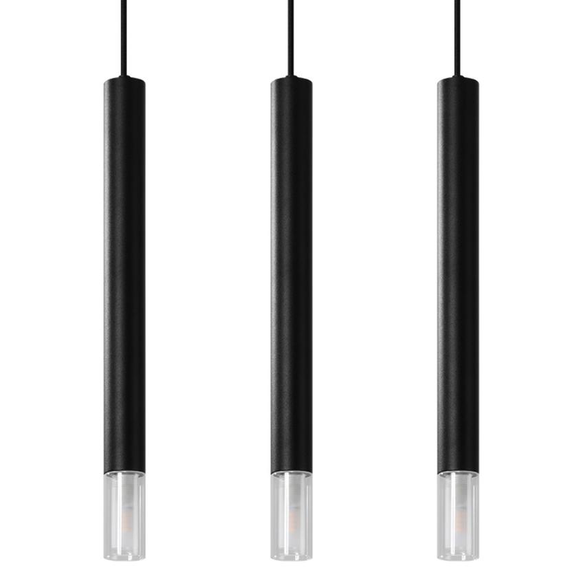Sollux Lampa wisząca WEZYR 3 czarna