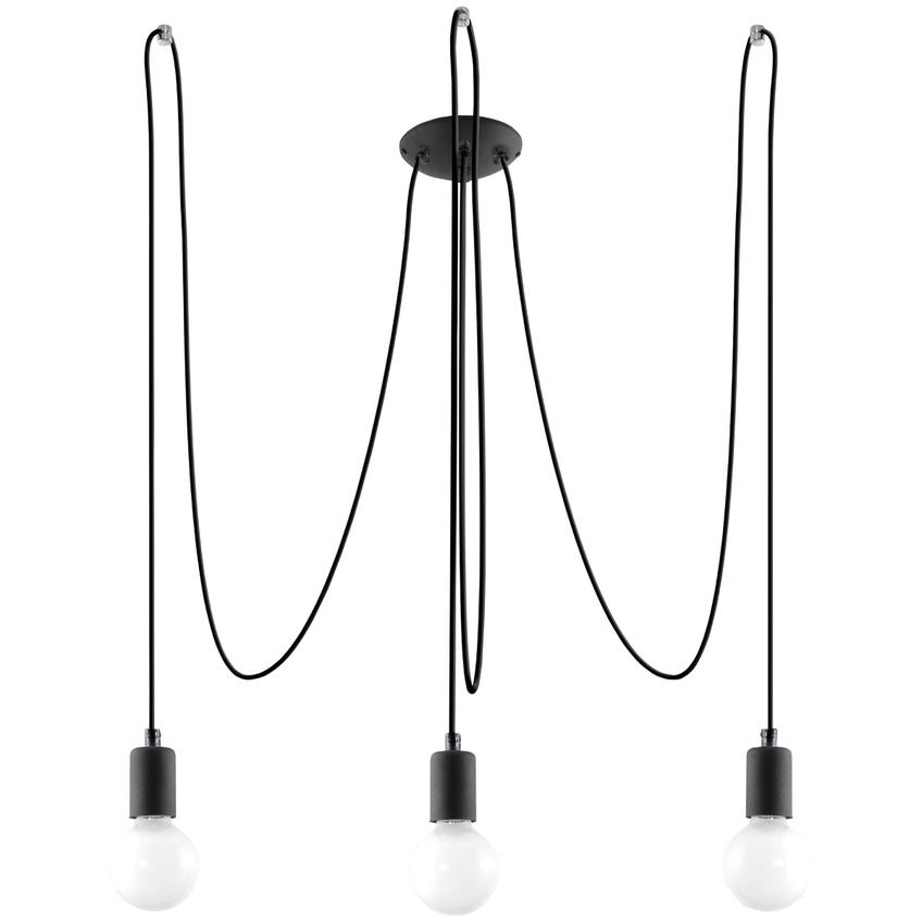 Sollux Żyrandol EDISON 3 czarny SL.0370