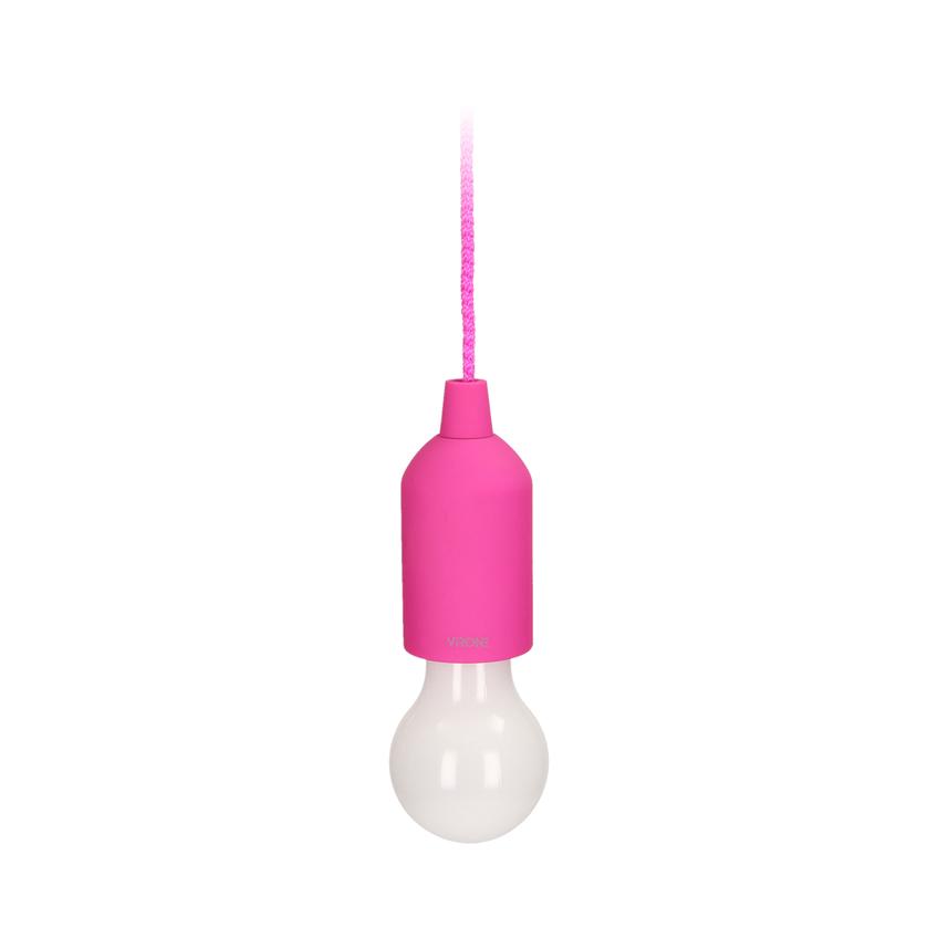 Bateryjna lampka nocna na sznurku 1W LED, 3 x AAA, różowa LA-5/P ORNO