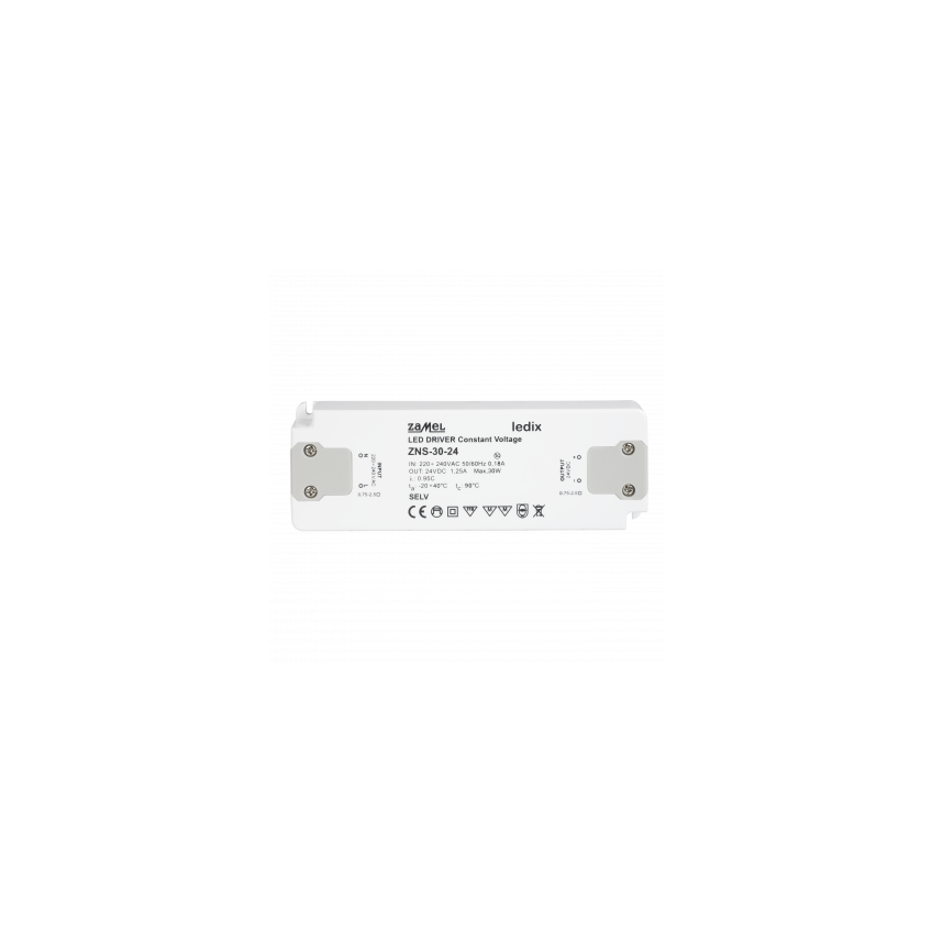 ZASILACZ LED SLIM 24V DC 30W TYP: ZNS-30-24 LDX10000153 LDX10000153-WPL ZAMEL