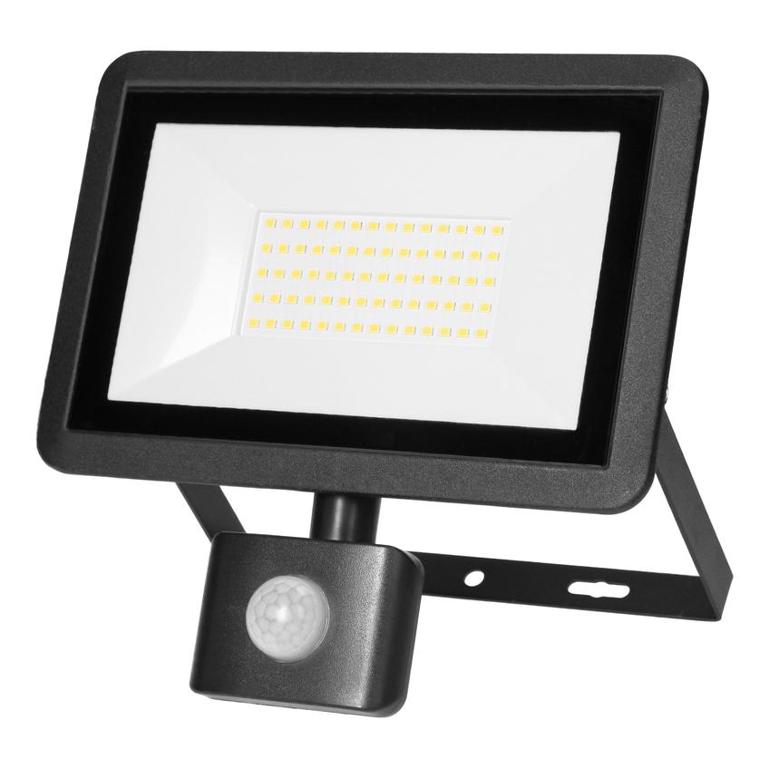 FARO S LED 50W naświetlacz z PIR 4000lm, IP44, 4000K, aluminium + szkło AD-NL-6255BLR4 ORNO