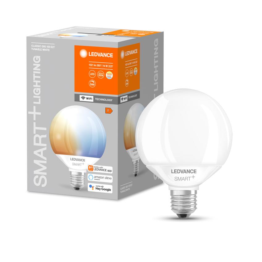 Lampa LED SMART+ WiFi CL G95 Frosted TW 100 yes 14W/ E27