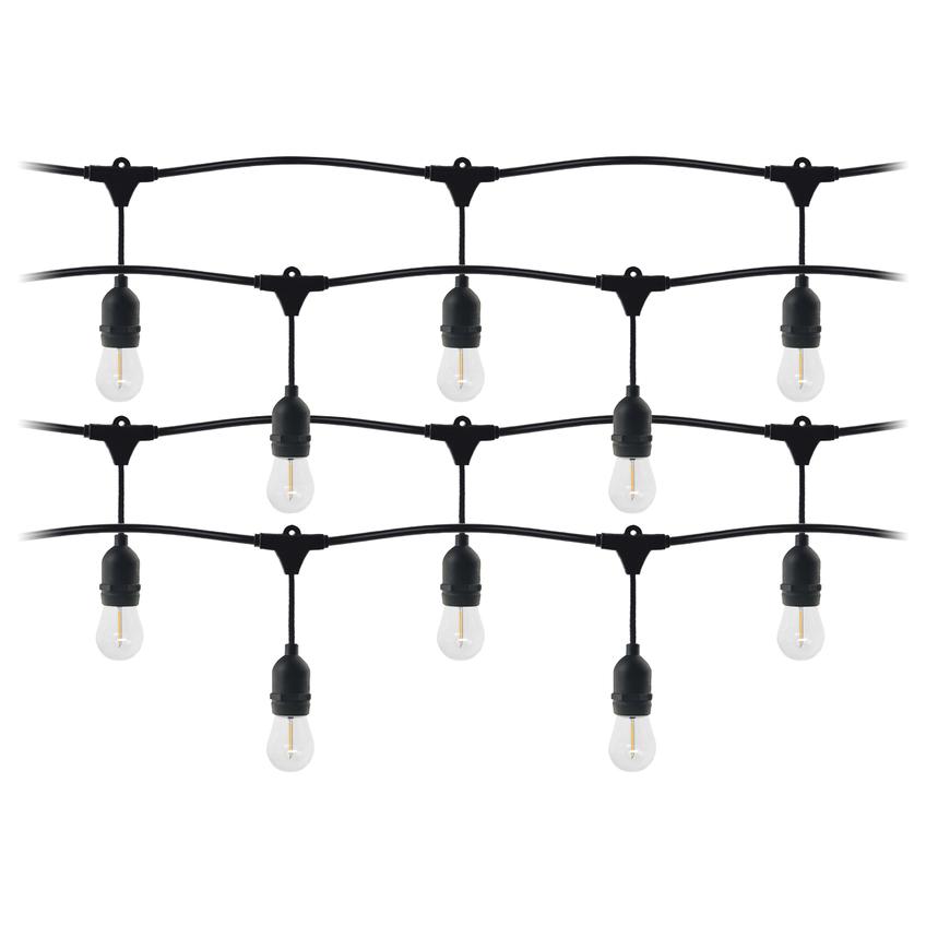 Girlanda oświetleniowa - 1 sznur 20 m (20 opraw) + 20 żarówek LED 1W E27, 3000K + 1 żarówka gratis LG-3/20M/E27/3 ORNO