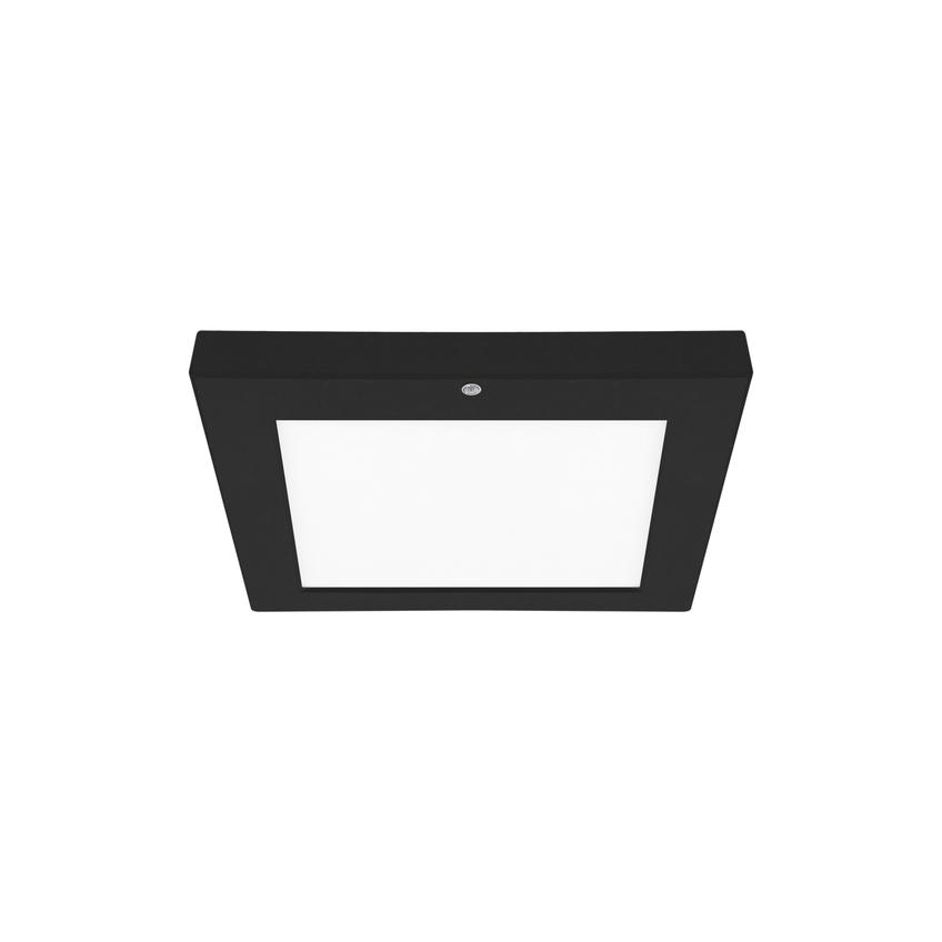 Czarna kwadratowa lampa sufitowa NT/PT z czujnikiem LED OLGIERD 18W 04556 IDEUS