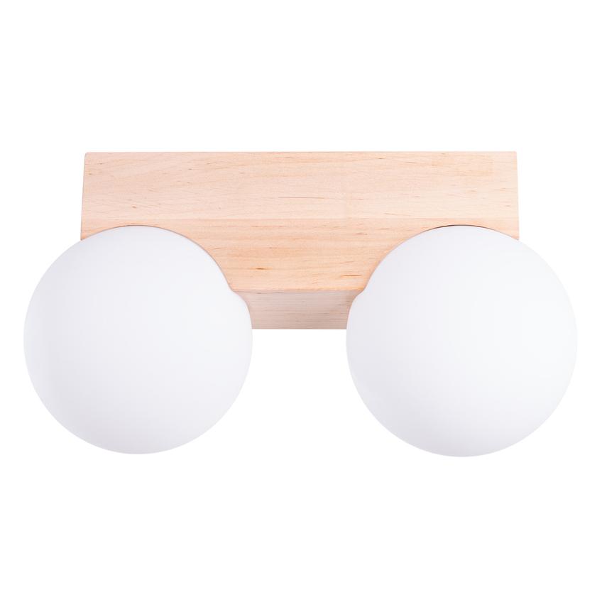Sollux Plafon BULBO 2 naturalne drewno