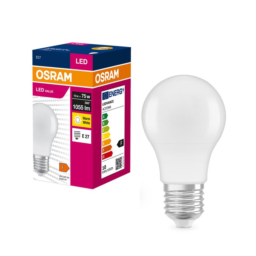 Żarówka LED A75 E27 10W = 75W 1055lm 2700K Ciepła 200° VALUE CLASSIC Osram