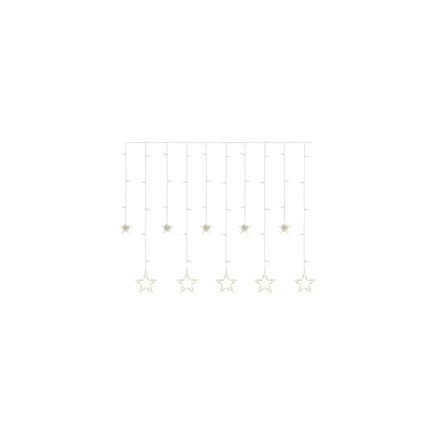 Dekoracje sople gwiazdki kurtyna 115 LED 185x105 cm ciepła biel, IP44 DCGW12 EMOS