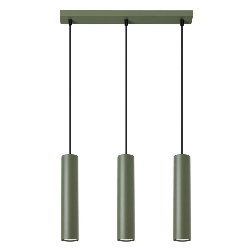 Sollux Lampa wisząca LAGOS 3L zielona oliwka SL.1486