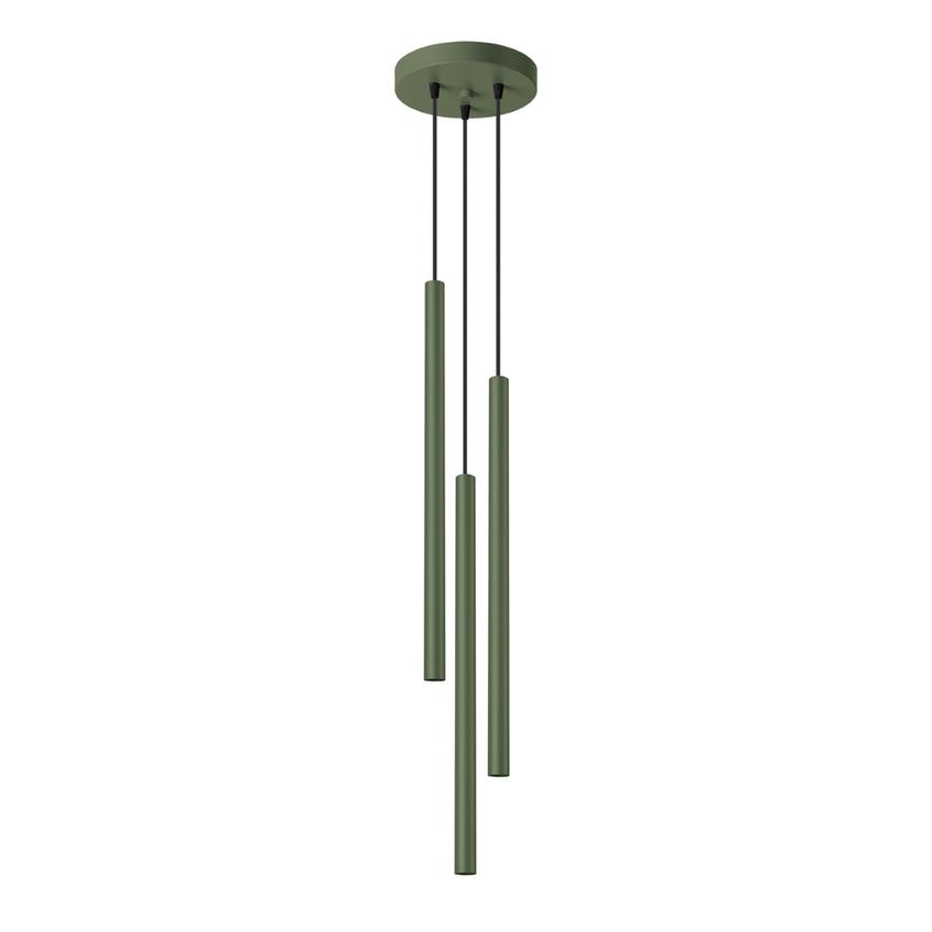 Sollux Lampa wisząca PASTELO 3P zielona oliwka SL.1521