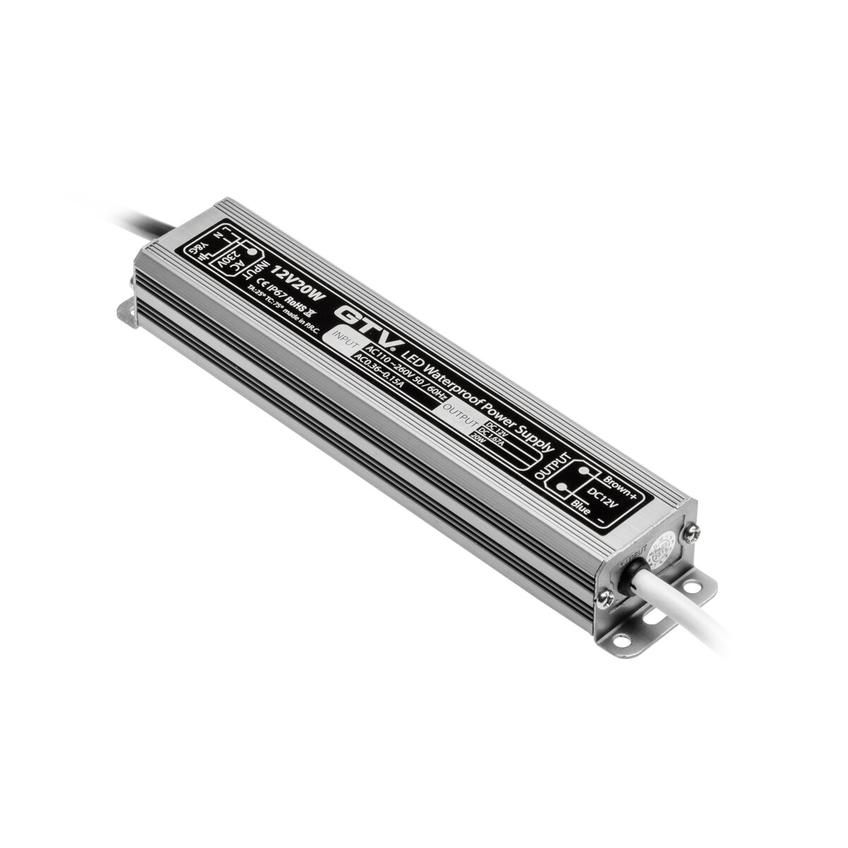 GTV TRANSFORMATOR LED WODOODPORNY, 20W, IP67, DC 12V LD-WZA20W-NW GTV Poland