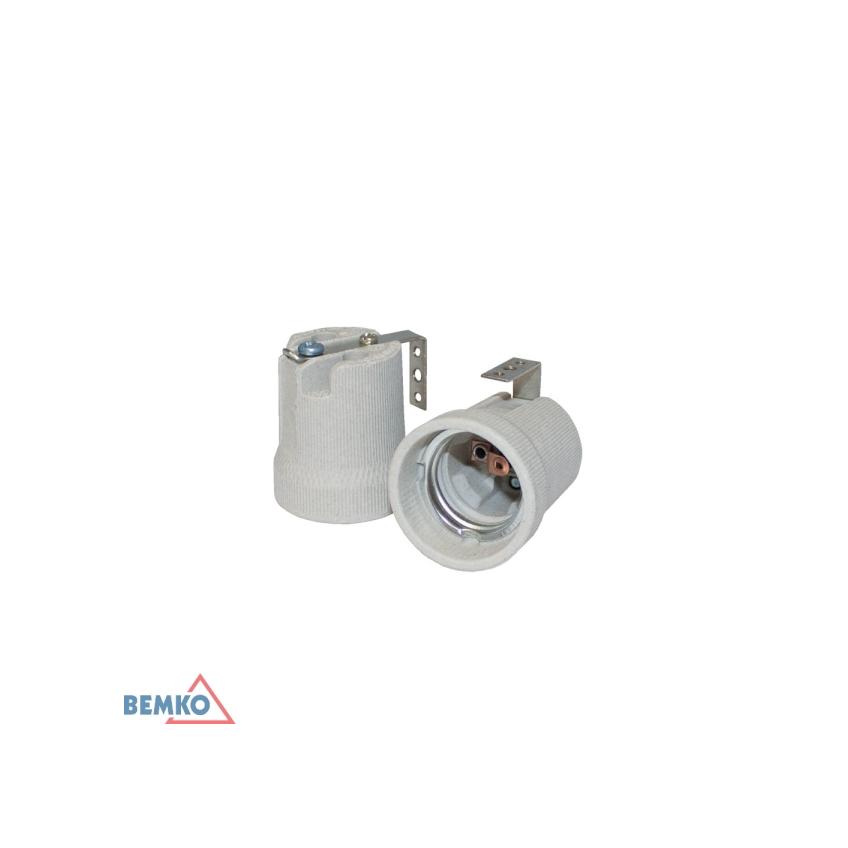 OPRAWKA CERAMICZNA E27 Z UCHWYTEM U E15-E27-F519U BEMKO