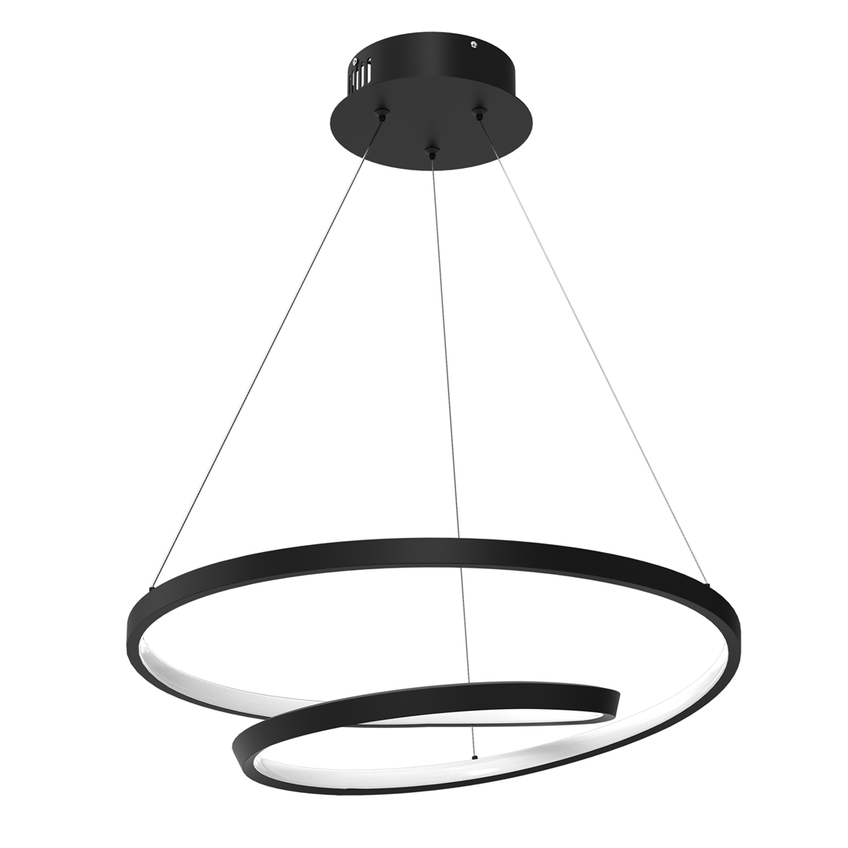 Lampa wisząca ring czarna LUCERO LED ML7948 Milagro